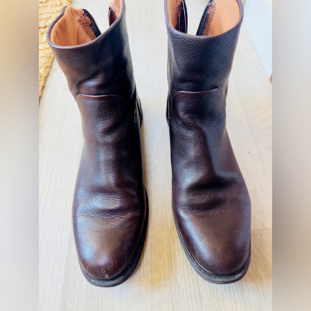 Franco Sarto Dark Brown Leather Booties